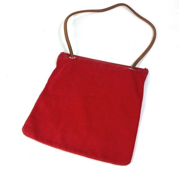HERMES Sac Aline MM bag Shoulder Bag cotton Red - Picture 2 of 10